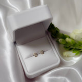 9ct Bezel Set Lab Grown Emerald Earrings