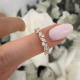 Jennifer Alternating Diamond Band – Marquise + Round Diamonds