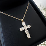 Jennea Diamond Oval Cross Pendant