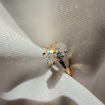 Gold Engagement ring with diamond 
